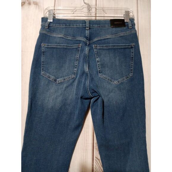 Express Jeans Ladies 6 Skinny High Rise Dark Wash 4 Way Stretch - Picture 4 of 8